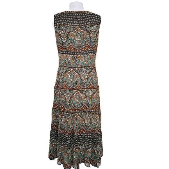 Charter Club Lined Maxi Dress Multicolor Size 14 Sleeveless Great Condition - Picture 2 of 11